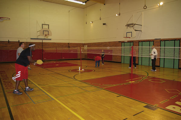 Paddleton Courts in Multicourt Gymnasium